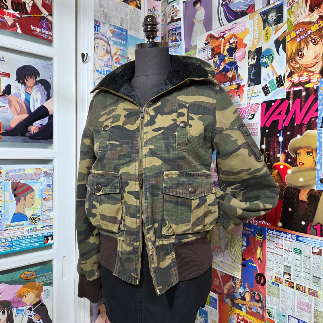 알파인더스트리 걸즈 투지퍼 카모 누빔 패디드 점퍼 상품이미지1