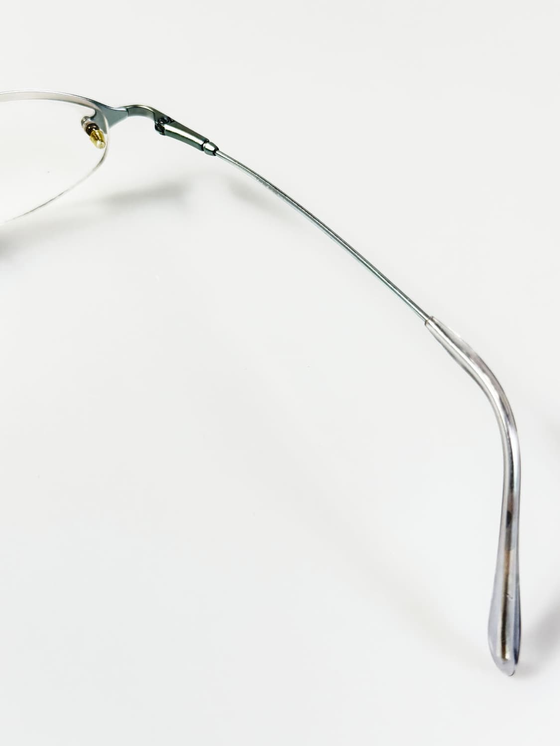 90s PRIVATE BRAND 메탈 반무테 스퀘어 빈티지 안경 상품이미지5