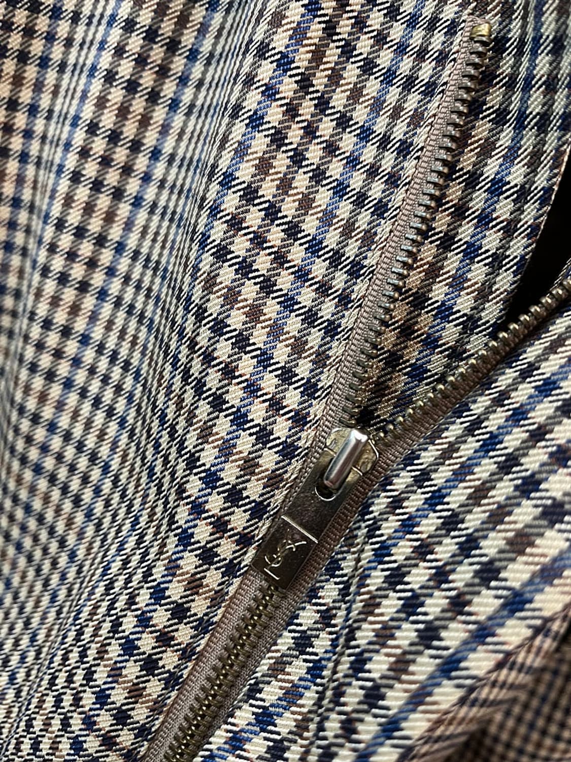 95-100) 입생로랑 건체크 블루종 자켓  상품이미지7