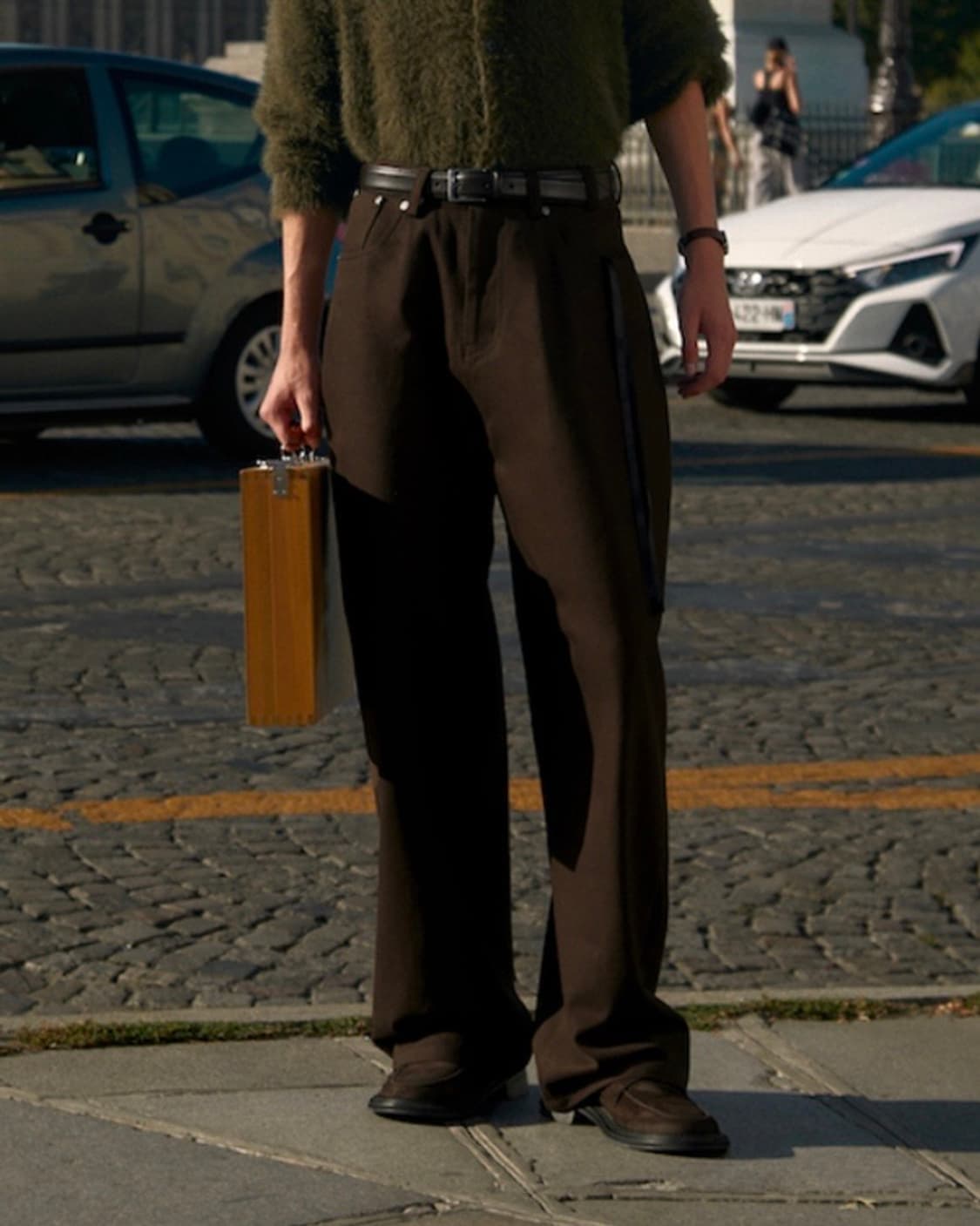 [S] STU 23FW Wide Cotton Pants Brown 상품이미지1