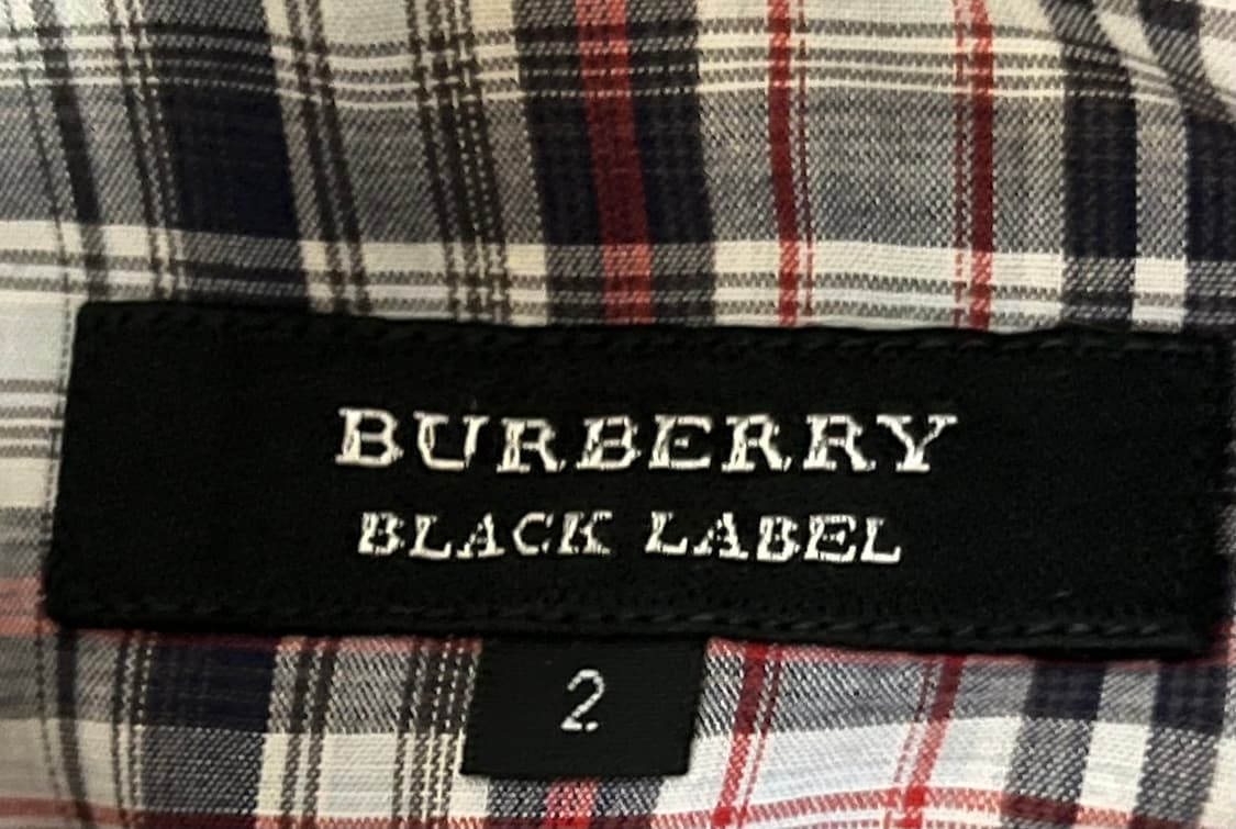버버리 블랙라벨 BURBERRY 체크 반팔 셔츠 상품이미지4