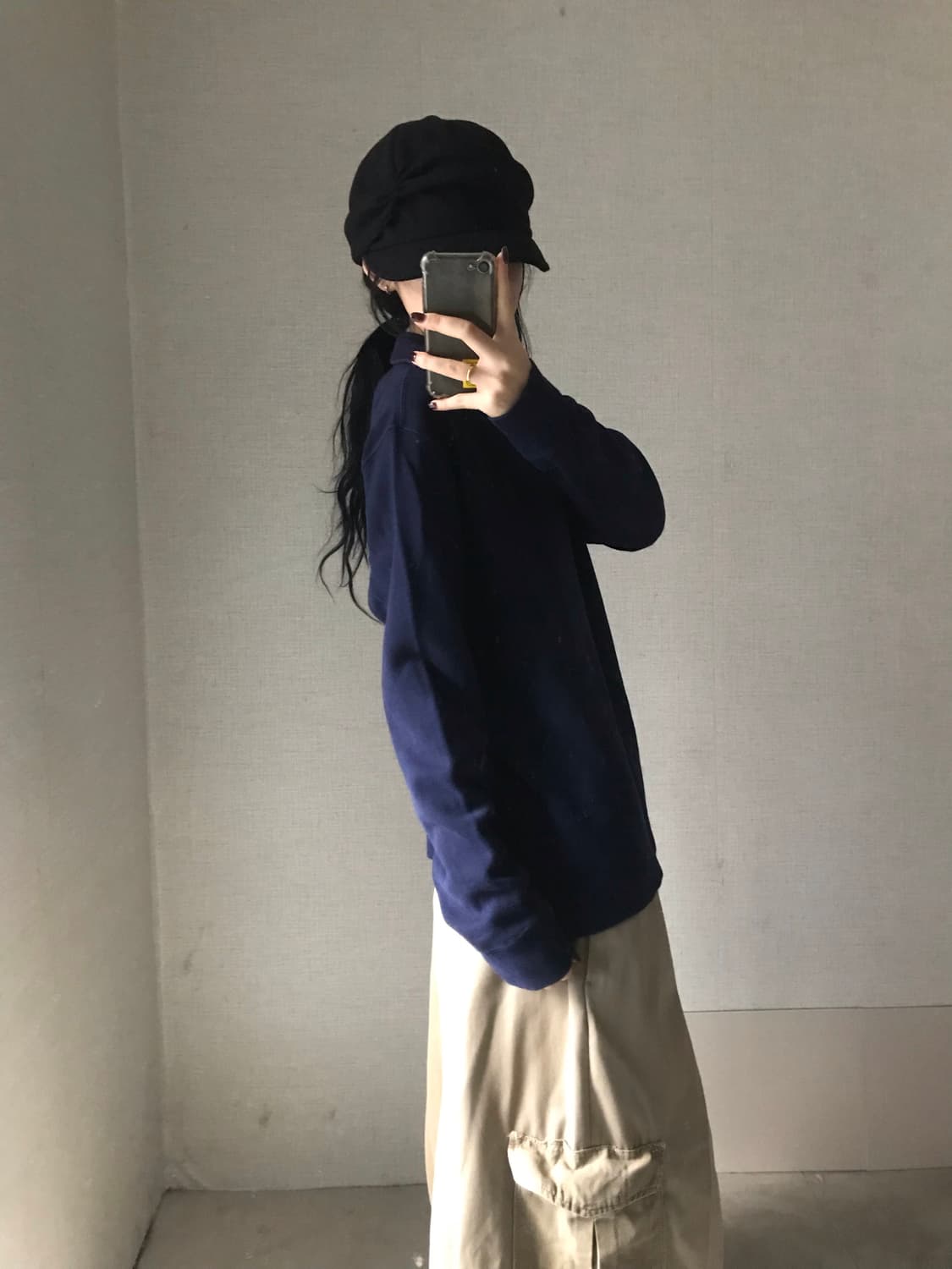 폴로 네이비 버건디포니 반집업 상품이미지2