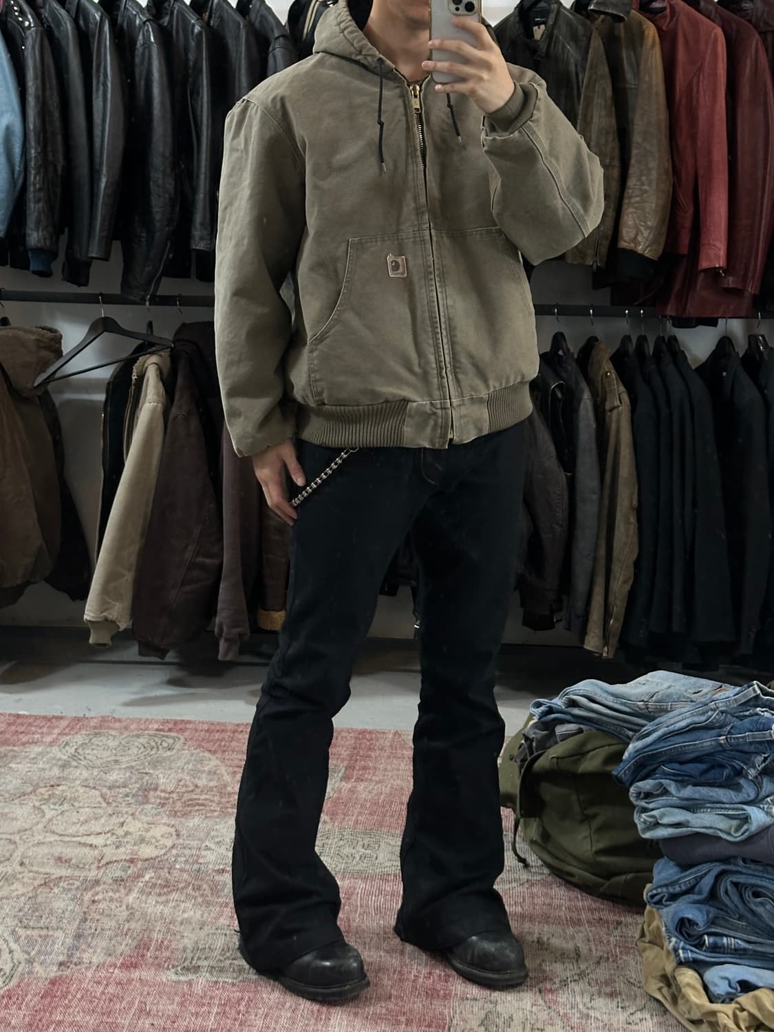 00's OG 칼하트 J130 액티브 자켓 칼하트 DES 후드 자켓 상품이미지2