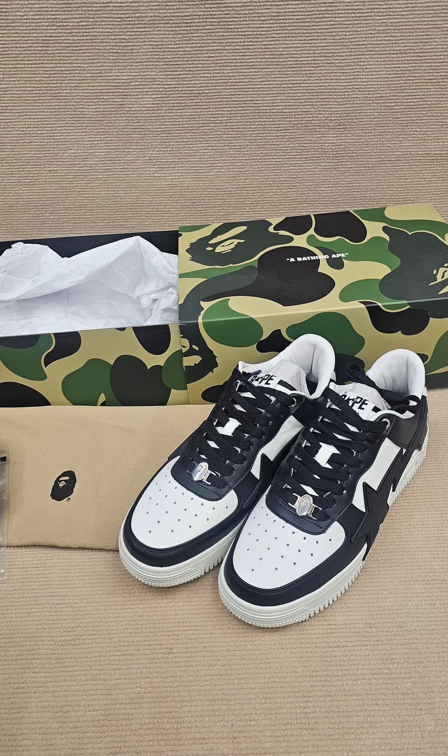 BAPE Sta OS #2 블랙/화이트 280 상품이미지1