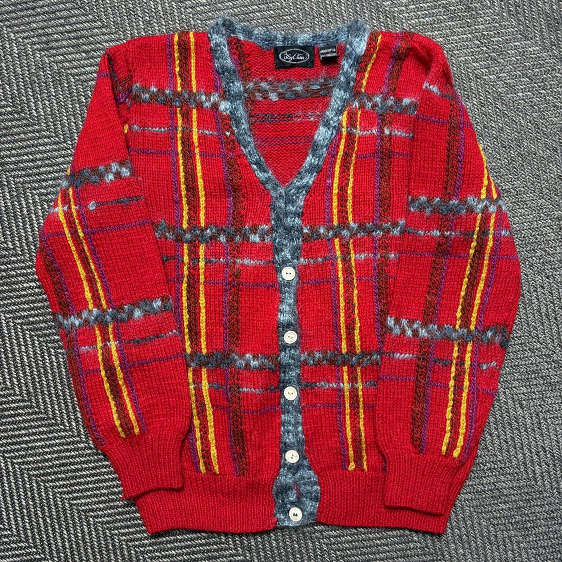 Hag Carrier 울100% 레드 니트 가디건(Free) 상품이미지1