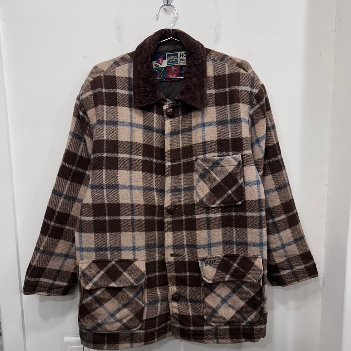 헌트 재팬빈티지 울 체크 퀼팅 하프자켓 상품이미지2