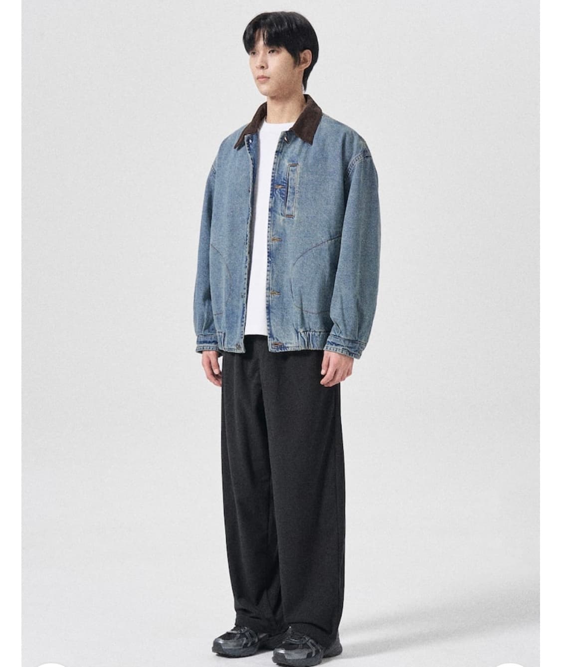 에잇세컨즈 빈티지 코듀로이 카라 데님 패딩 판매합니다 상품이미지2