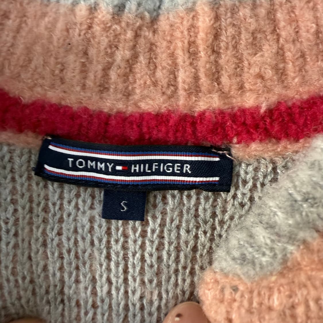 [S] 타미힐피거 여성 핑크 니트 롱 자켓 0105T1 상품이미지3