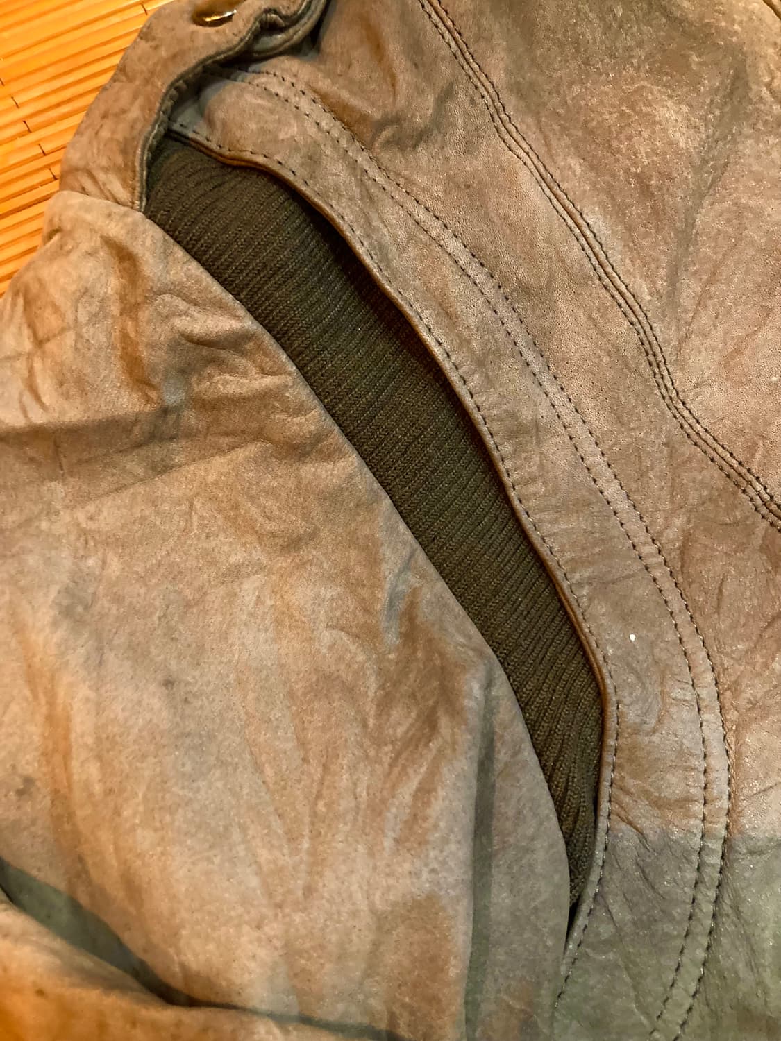 JPN vtg 카우레더 점퍼 상품이미지5