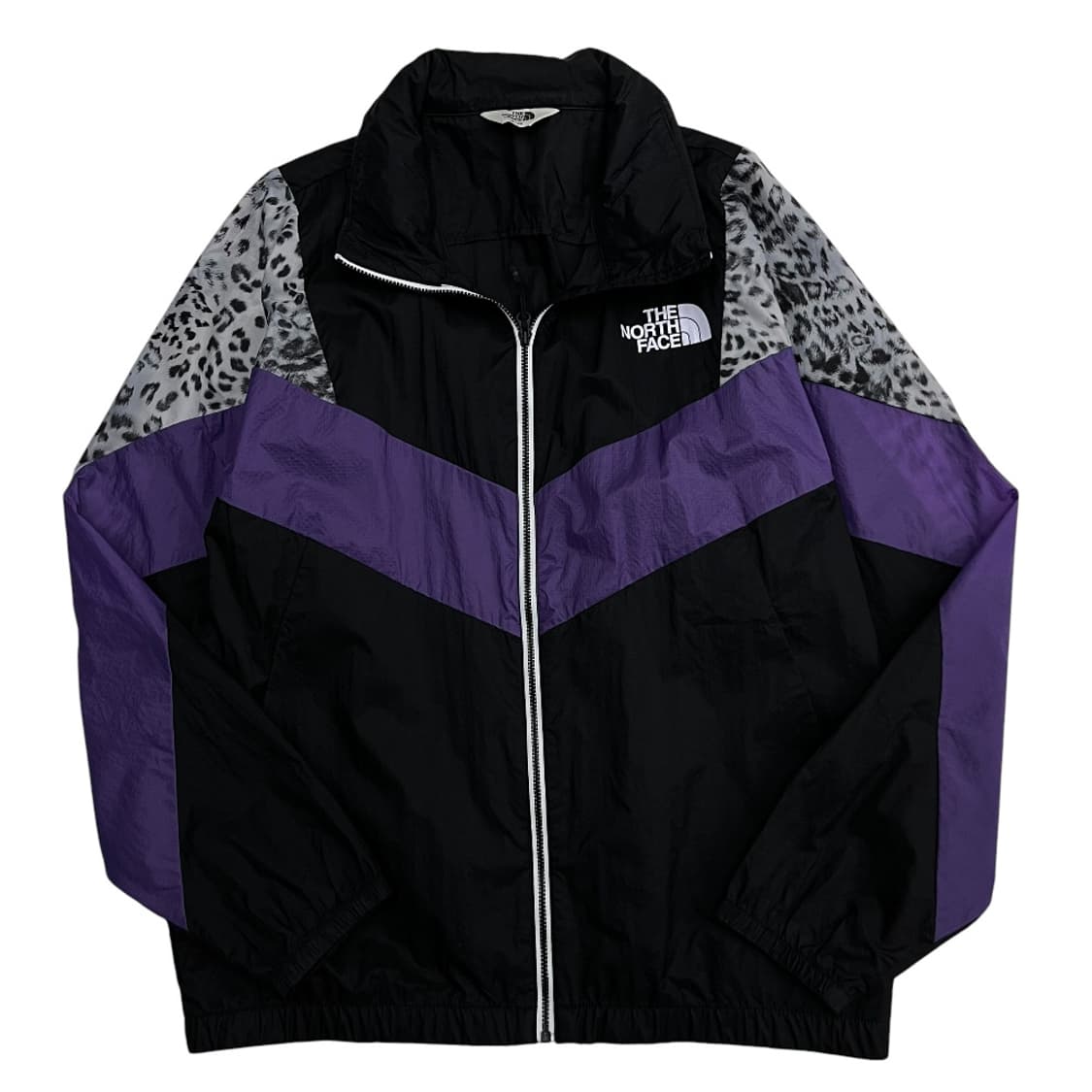 노스페이스 레오파드 배색 블랙 바람막이 M 상품이미지3