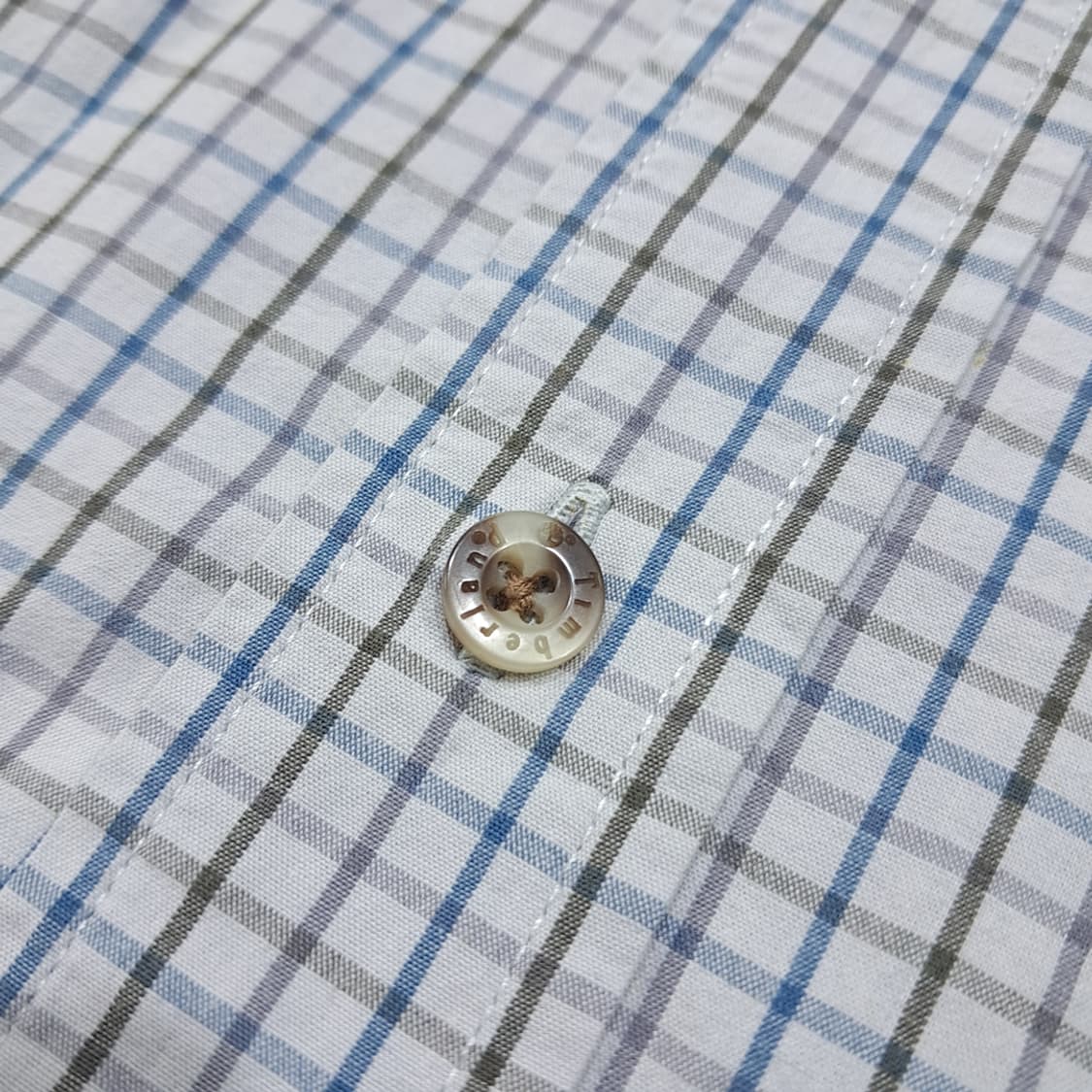 CL753 L 팀버랜드 90s 홍콩판 마이크로체크 셔츠 남방 상품이미지5