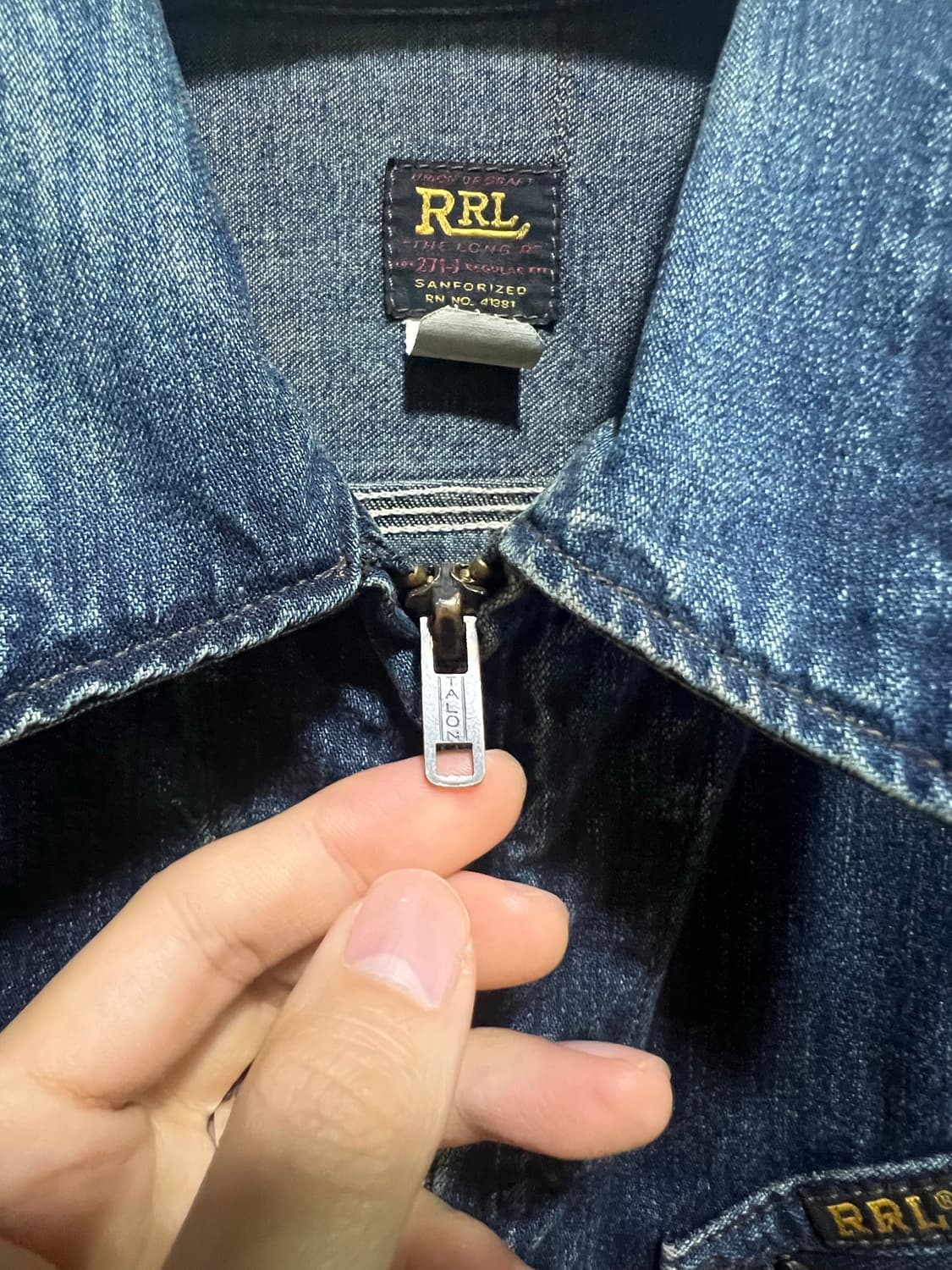 RRL 레이튼 인디고 데님 자켓 상품이미지5