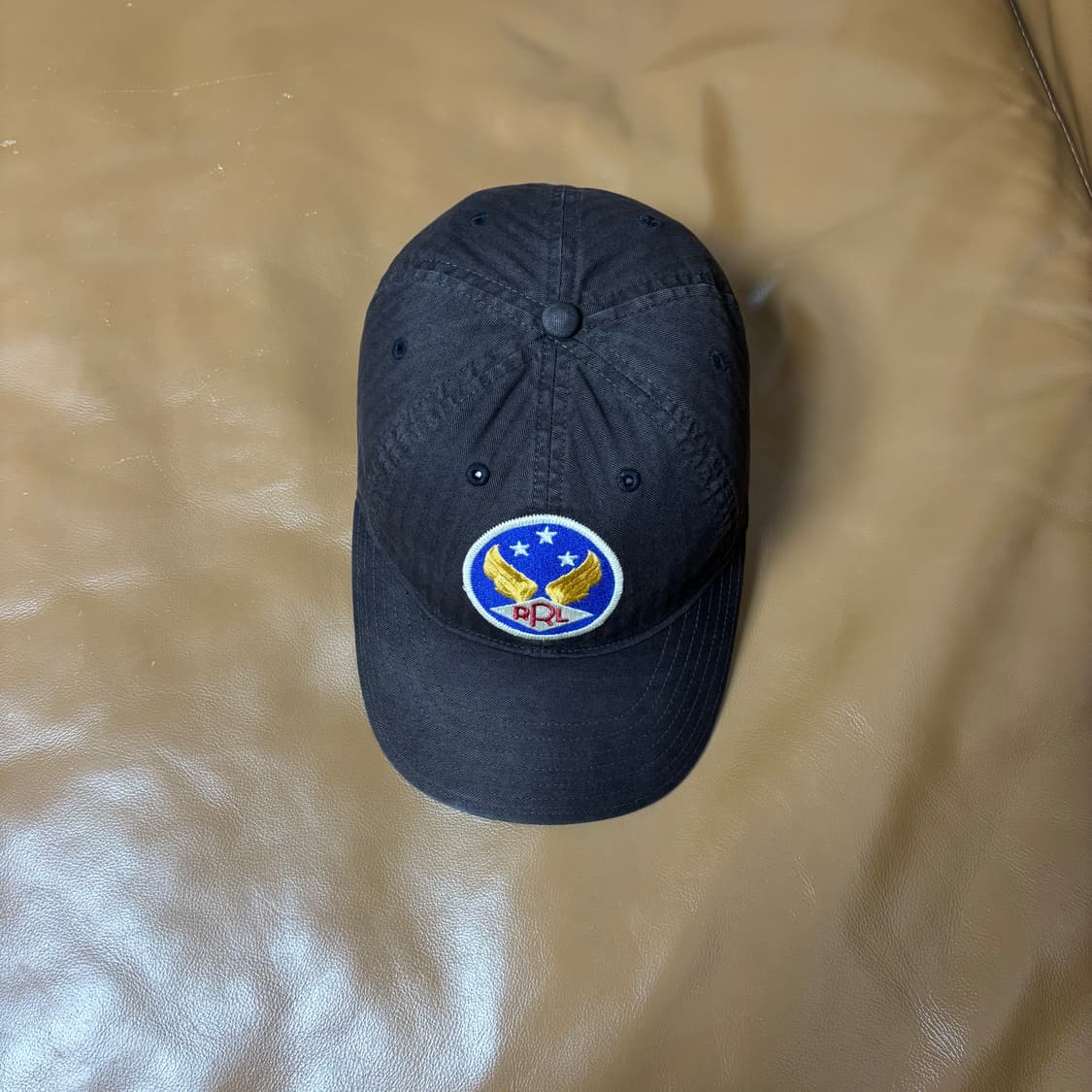 RRL 더블알엘 랄프로렌 폴로 6패널 윙로고 볼캡 모자 (Black) 상품이미지5