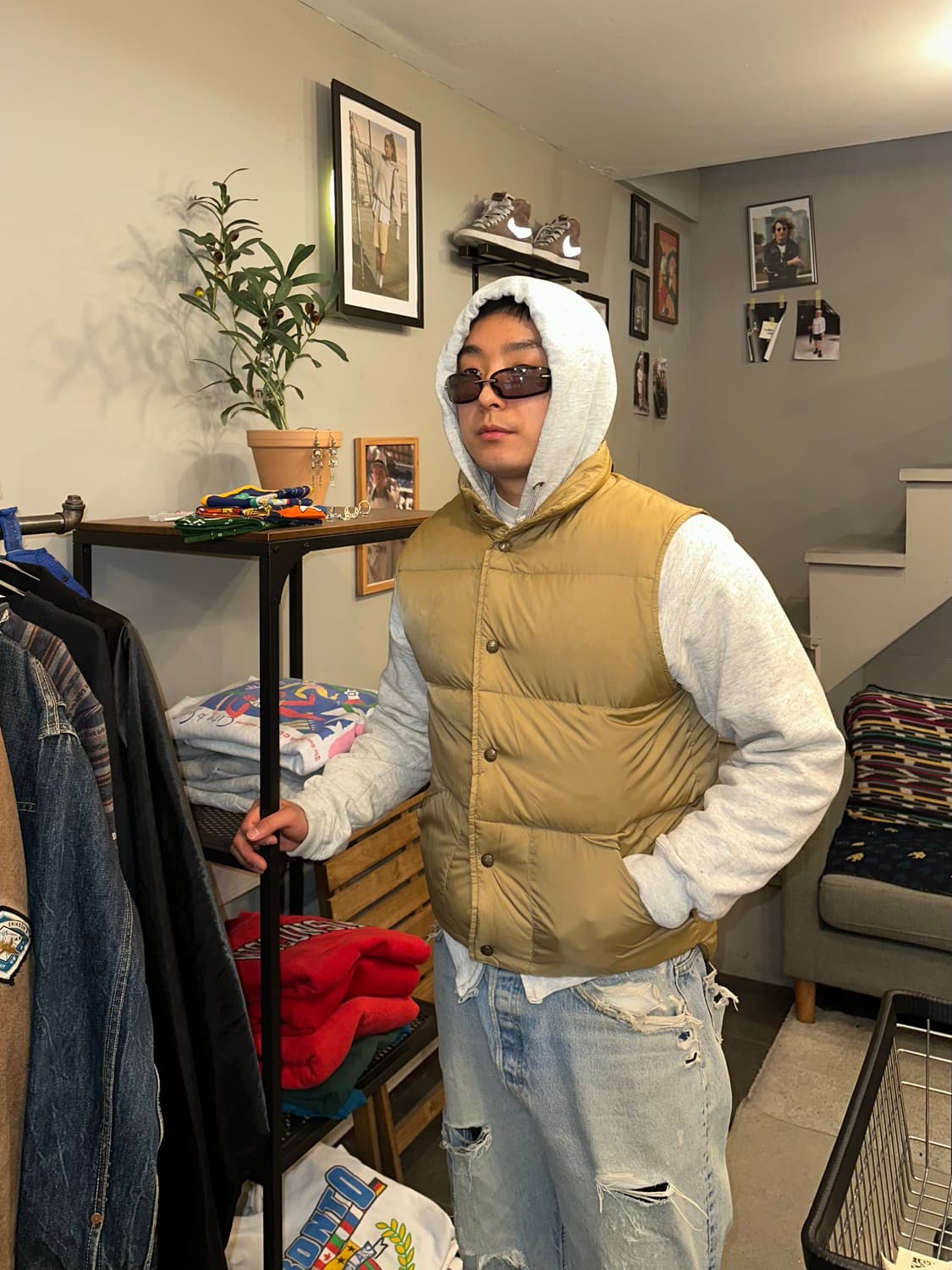 90’s LL Bean goose down padded vest  상품이미지3