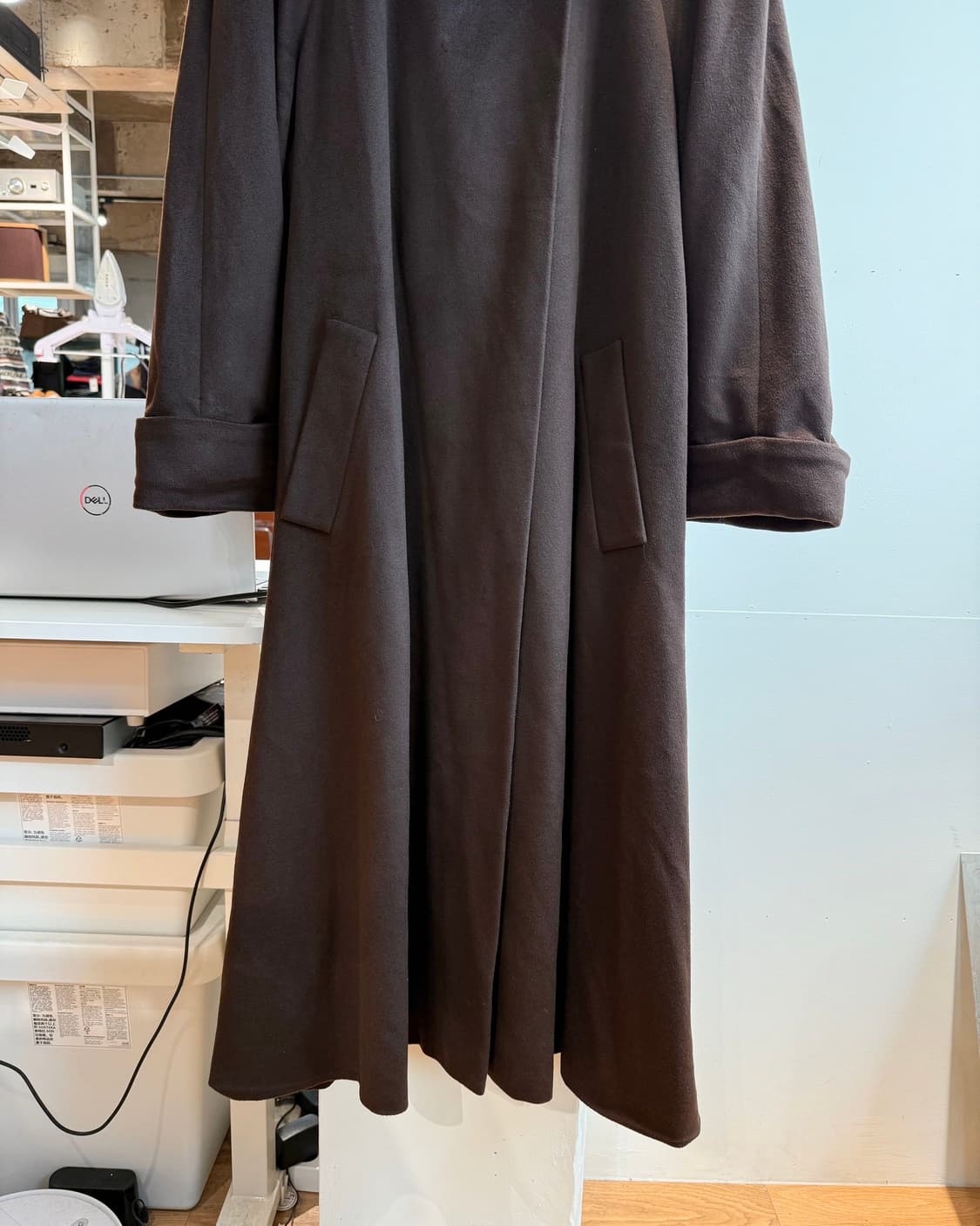 에스카다 브라운 캐시미어혼방 넥카라퍼 코트 상품이미지6