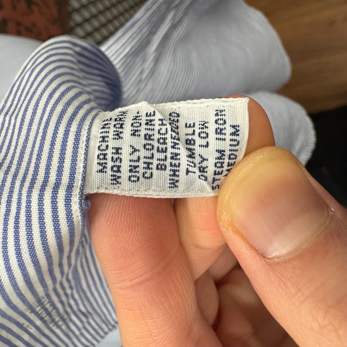 90s 폴로 랄프로렌 스트라이프 긴팔 셔츠 네이비 포니 로고 블루 상품이미지7