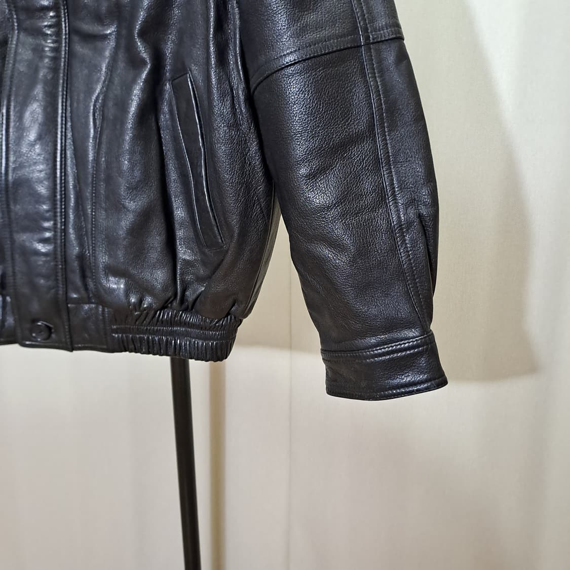 (택포) 레트로 스타일 가죽 봄버 100 B725 상품이미지4