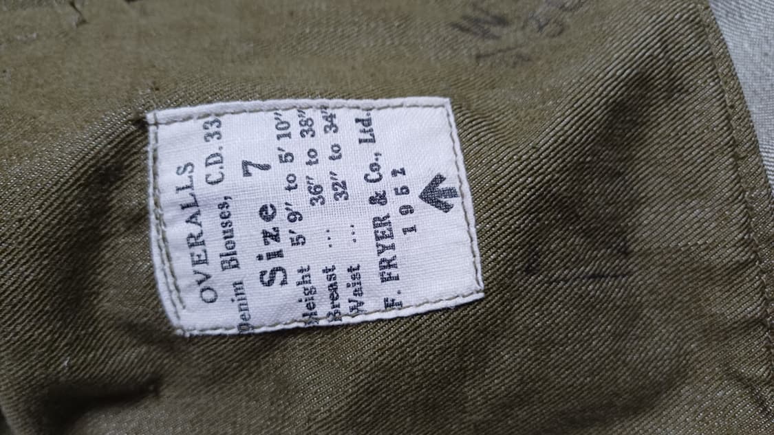 오리지널 영국군 배틀드레스 그린데님 P40 상품이미지3