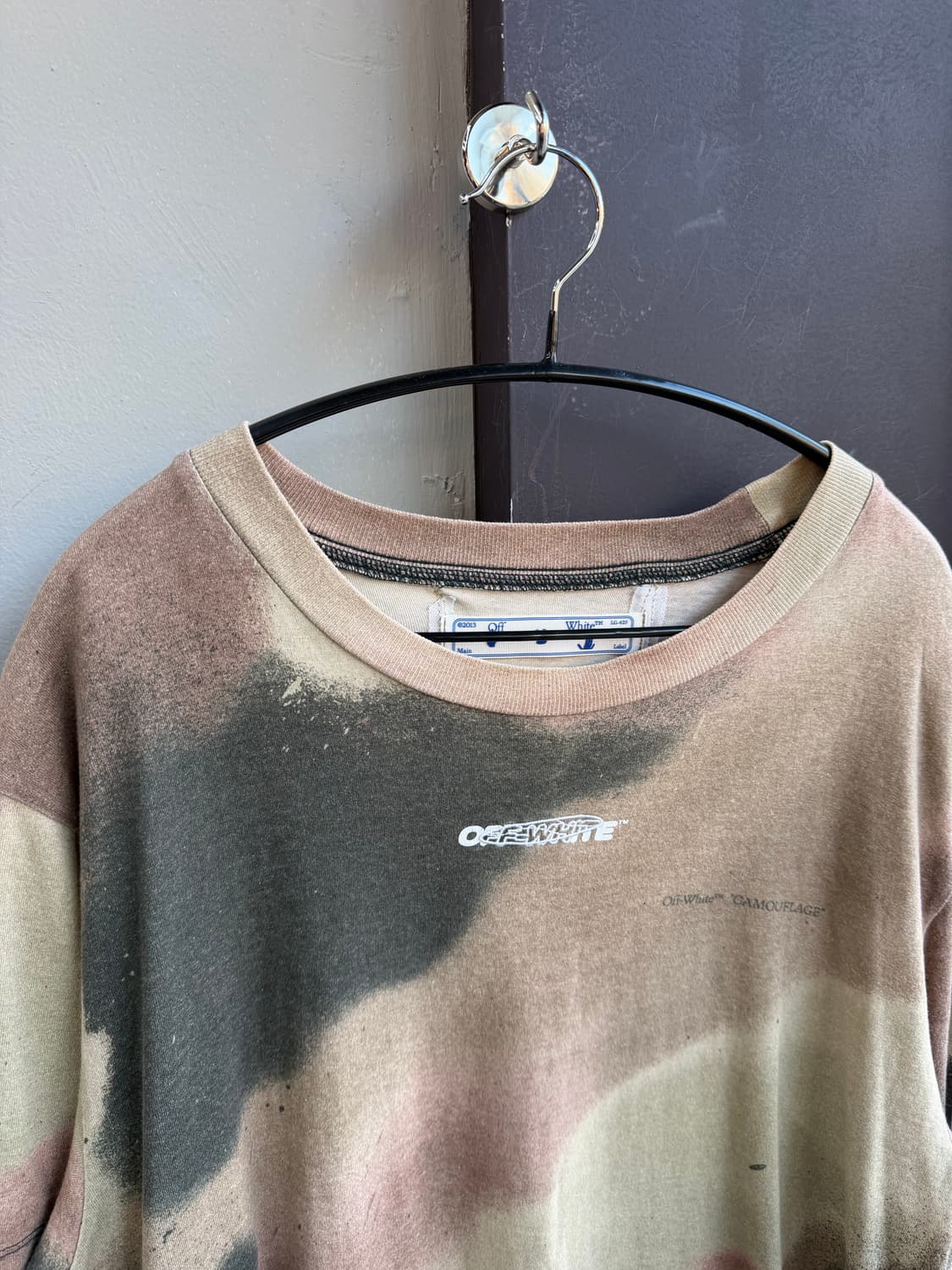 L/ 오프화이트 카모플라주 백로고 반팔 상품이미지4