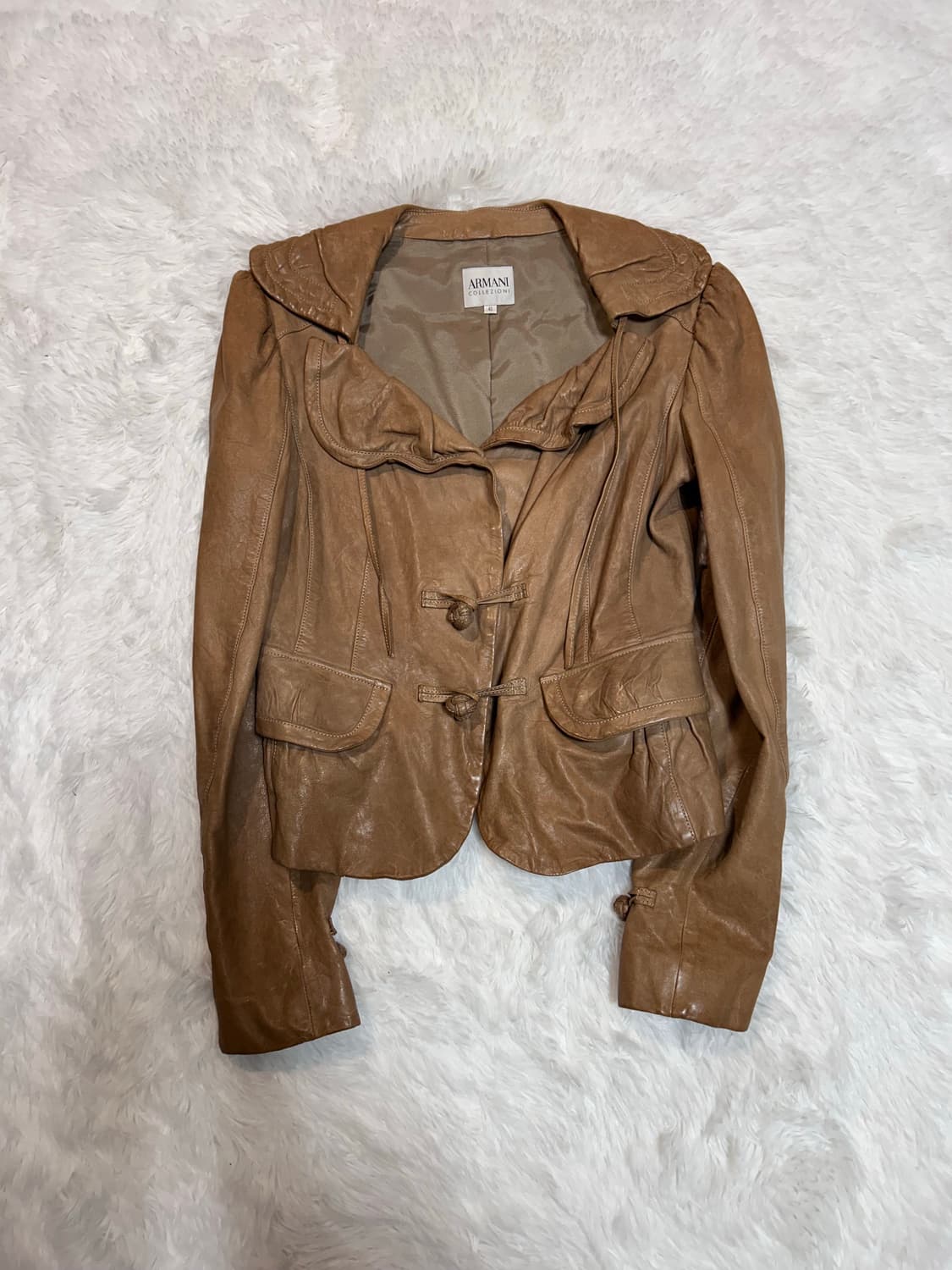 Armani Collezioni fringe lambskin jacket 상품이미지1