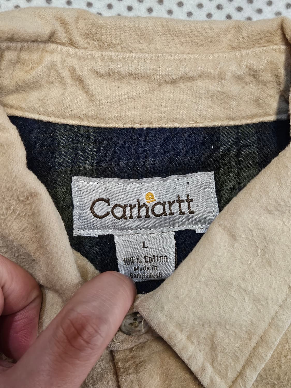 칼하트 리워크 체크 안감 코튼 셔츠 자켓 상품이미지3