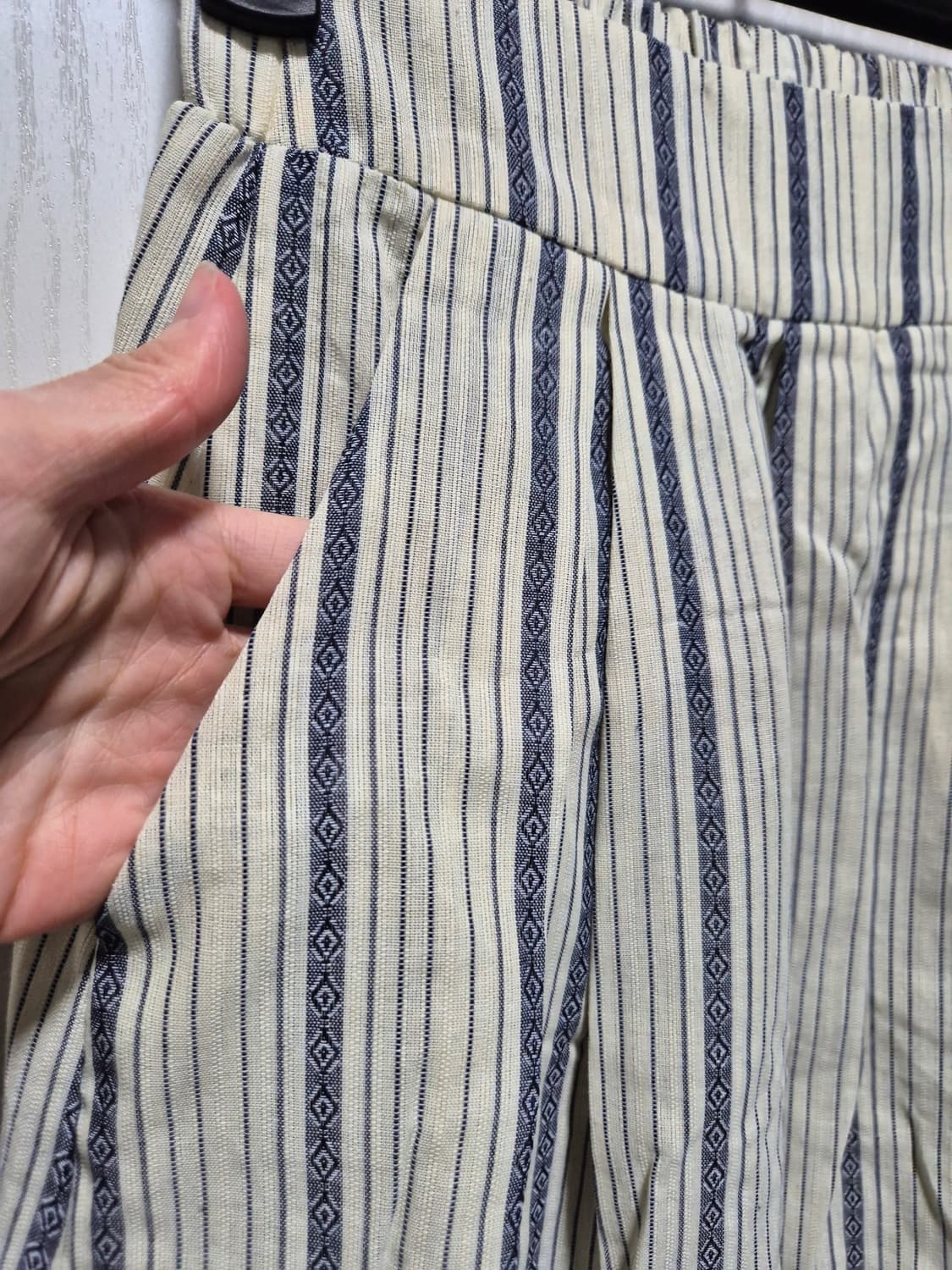 (세일)(새상품)스트라이프 끈나시 스커트 투피스 세트 상품이미지9