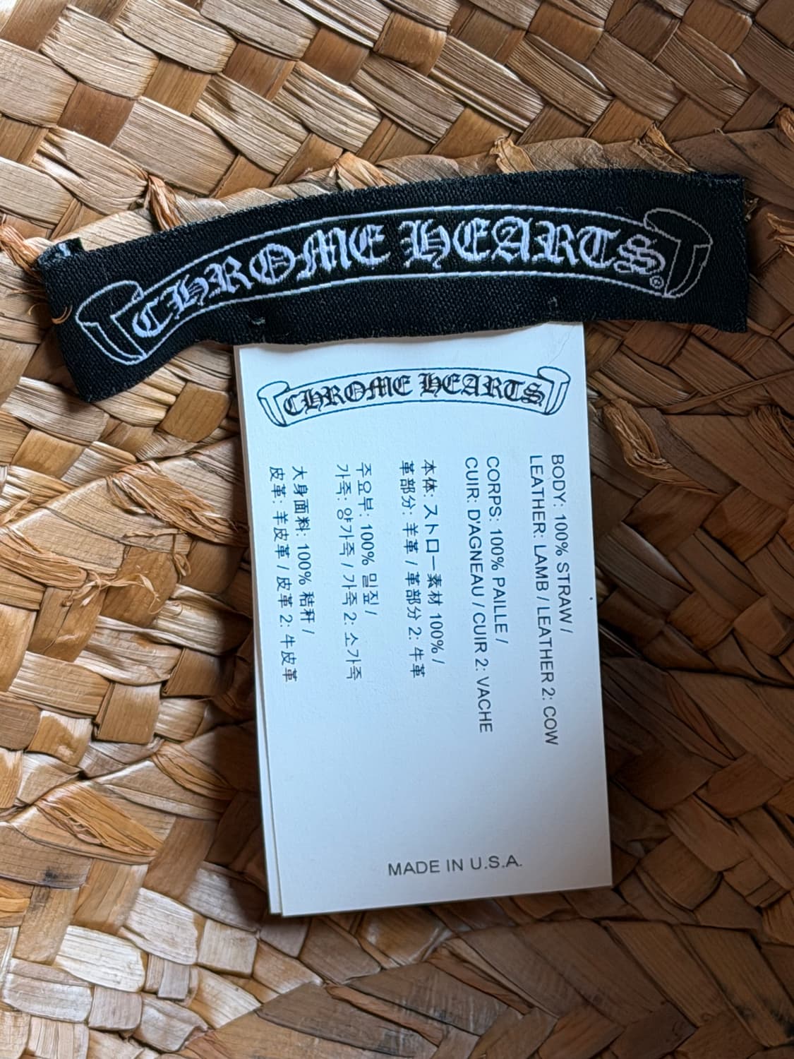 크롬하츠 세메터리 패치 라탄 모자 햇 상품이미지10