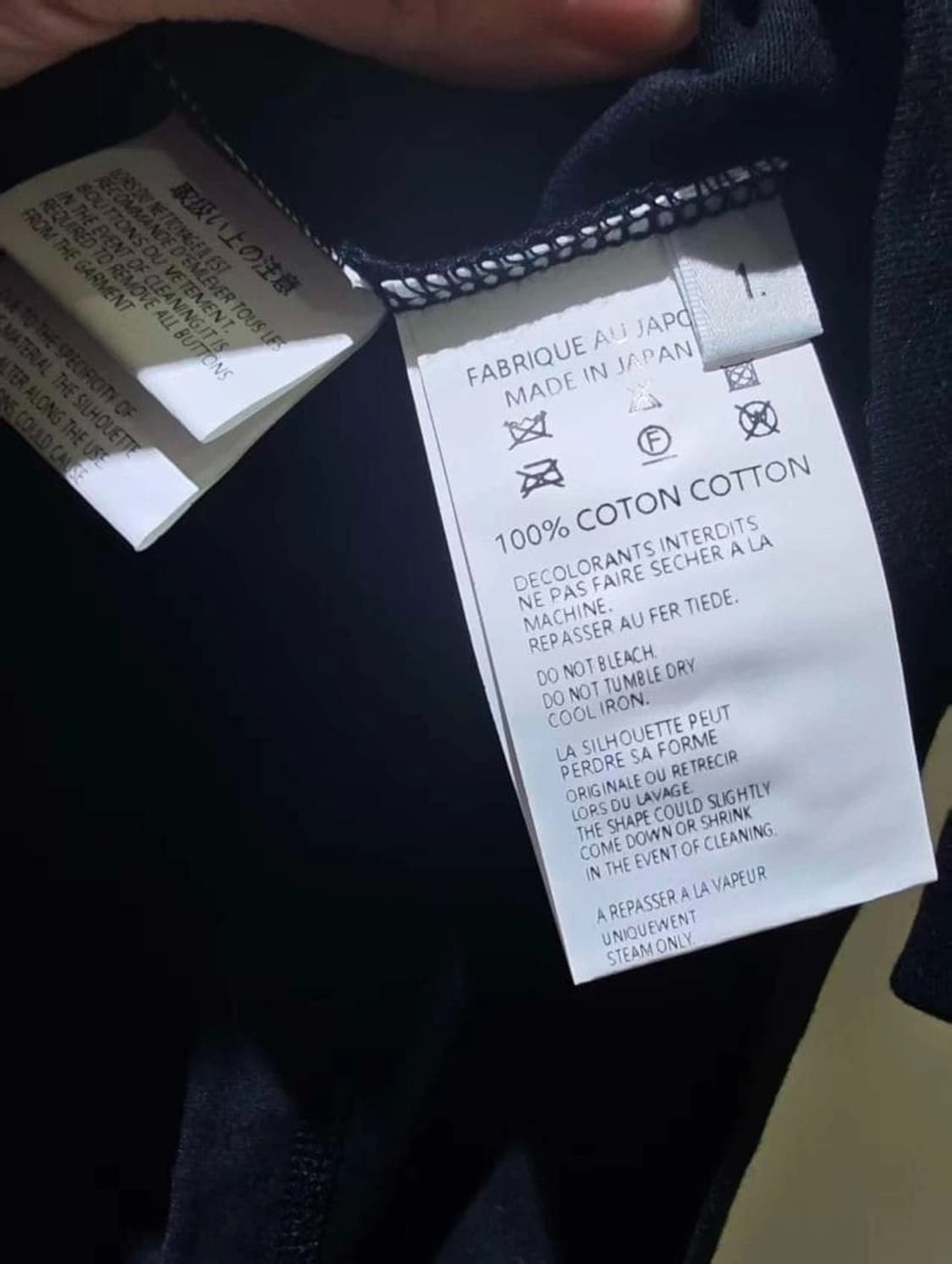 요지 야마모토 롱 슬리브 탑 블랙 상품이미지5