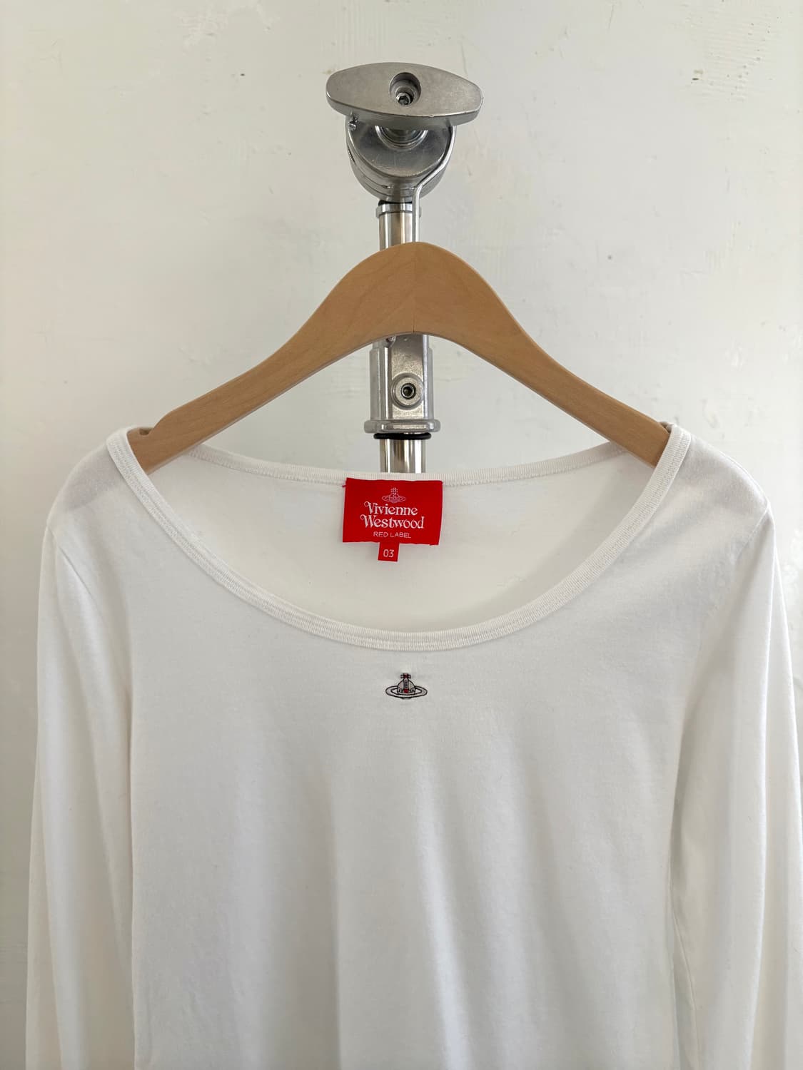 Vivienne Westwood 비비안웨스트우드 로고 화이트 슬리브 상품이미지5