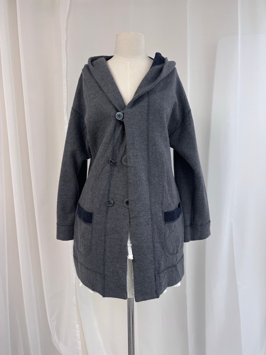 기모노 리버서블 배색 가디건 상품이미지10