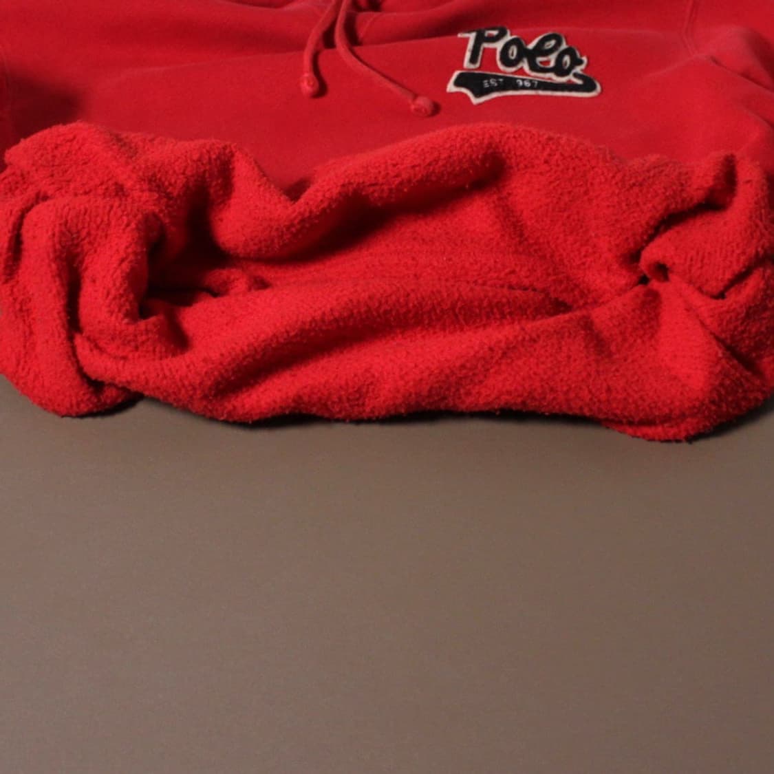 Polo 폴로 랄프로렌 레드 기모 후드티 상품이미지3