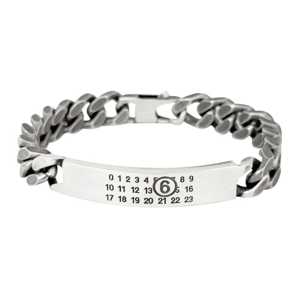 더팩토리 MM6 메종 마르지엘라 인그레이빙 태그 체인 팔찌 상품이미지1