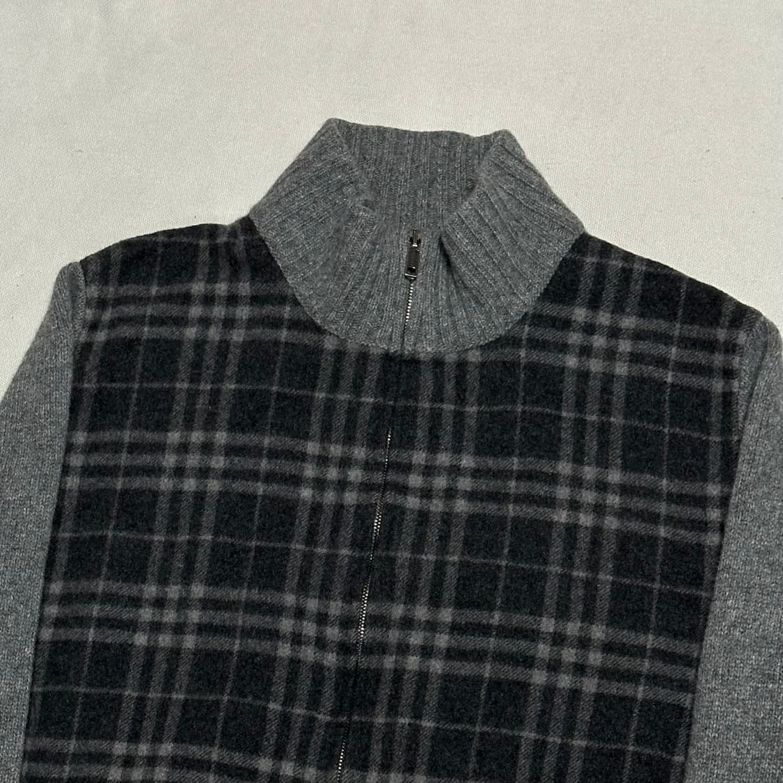 XL 버버리 체크 집업 가디건 상품이미지1