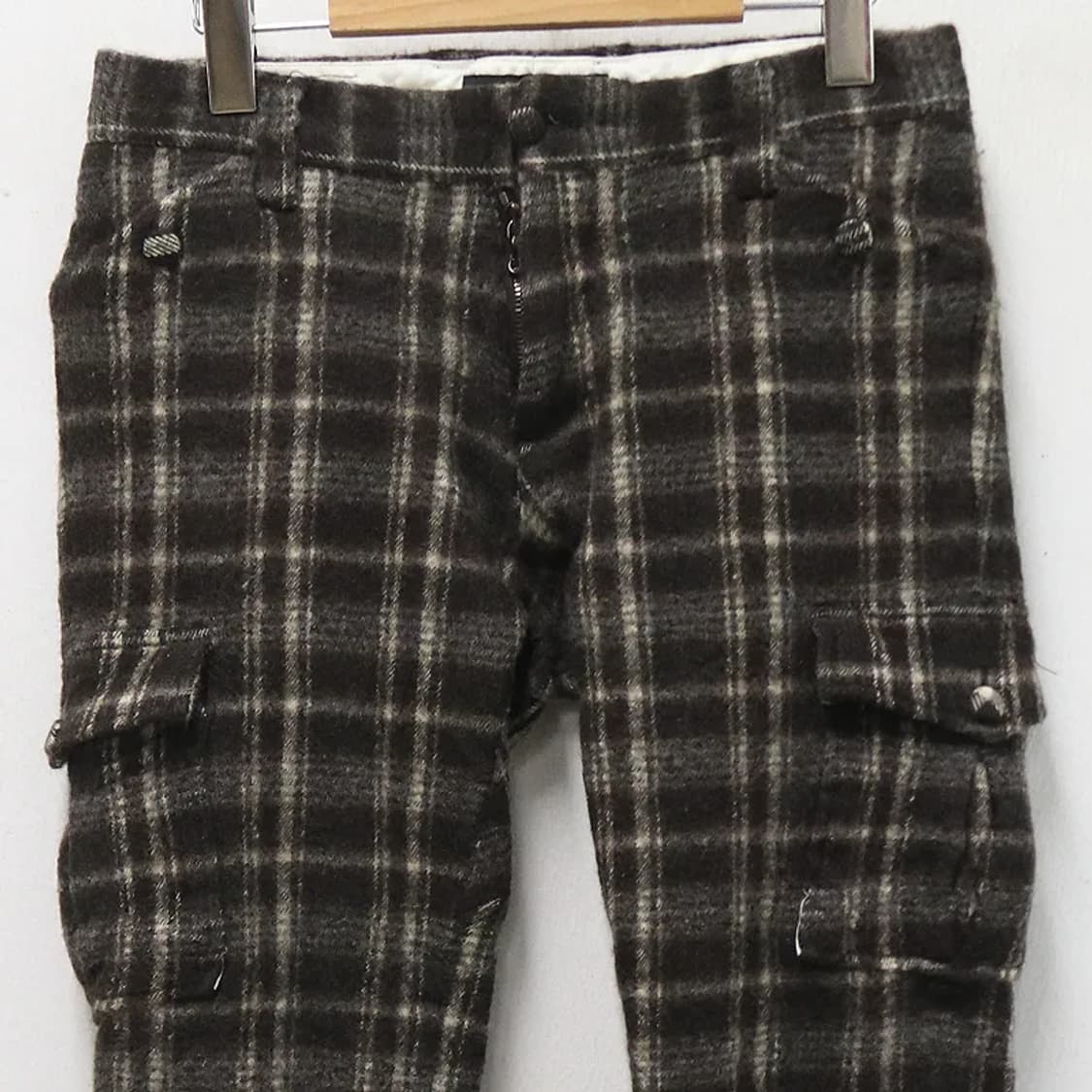 RICO 체크 울 카고 팬츠 62684 상품이미지3