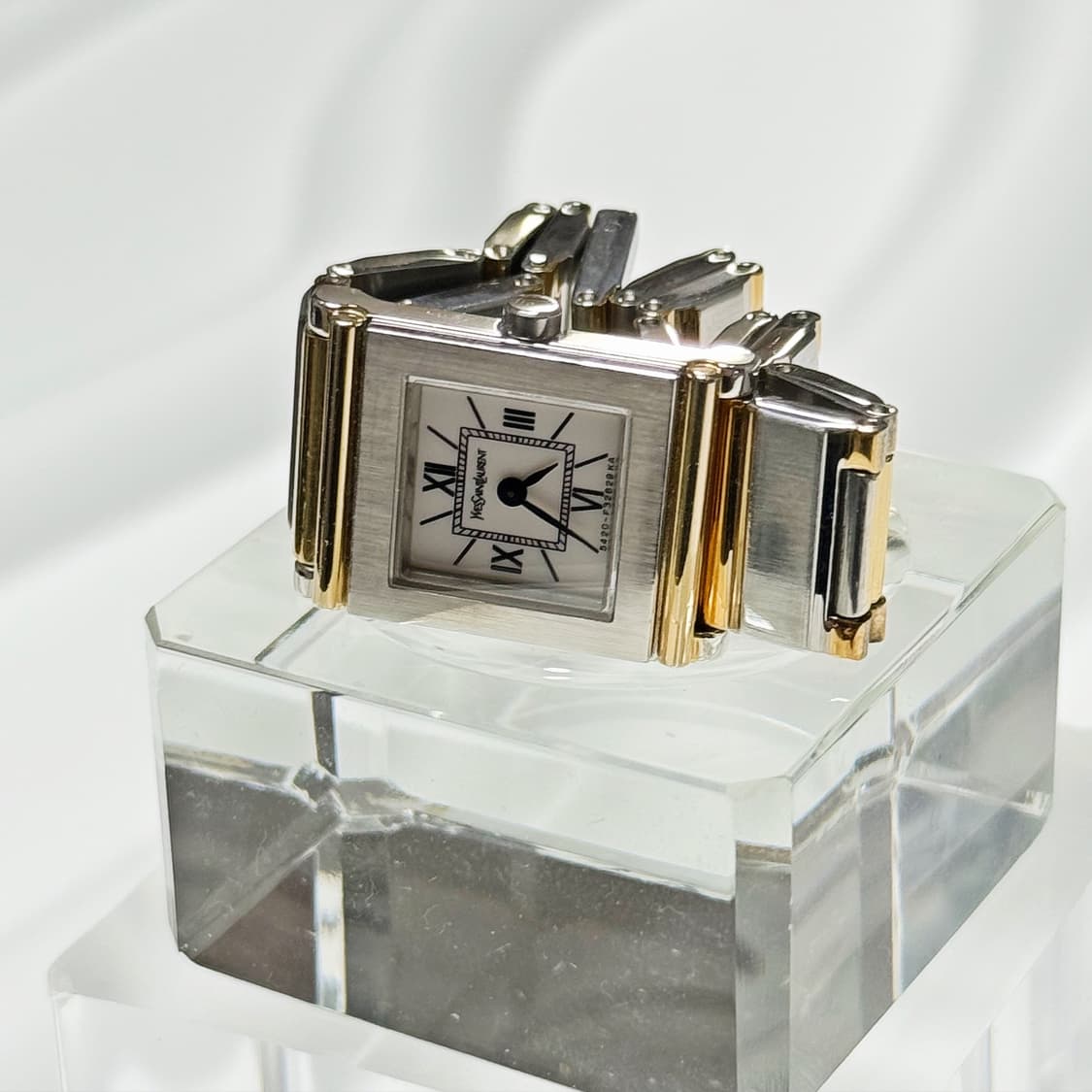 80's90's 빈티지 YSL 이브생로랑 스퀘어 콤비 워치 상품이미지3