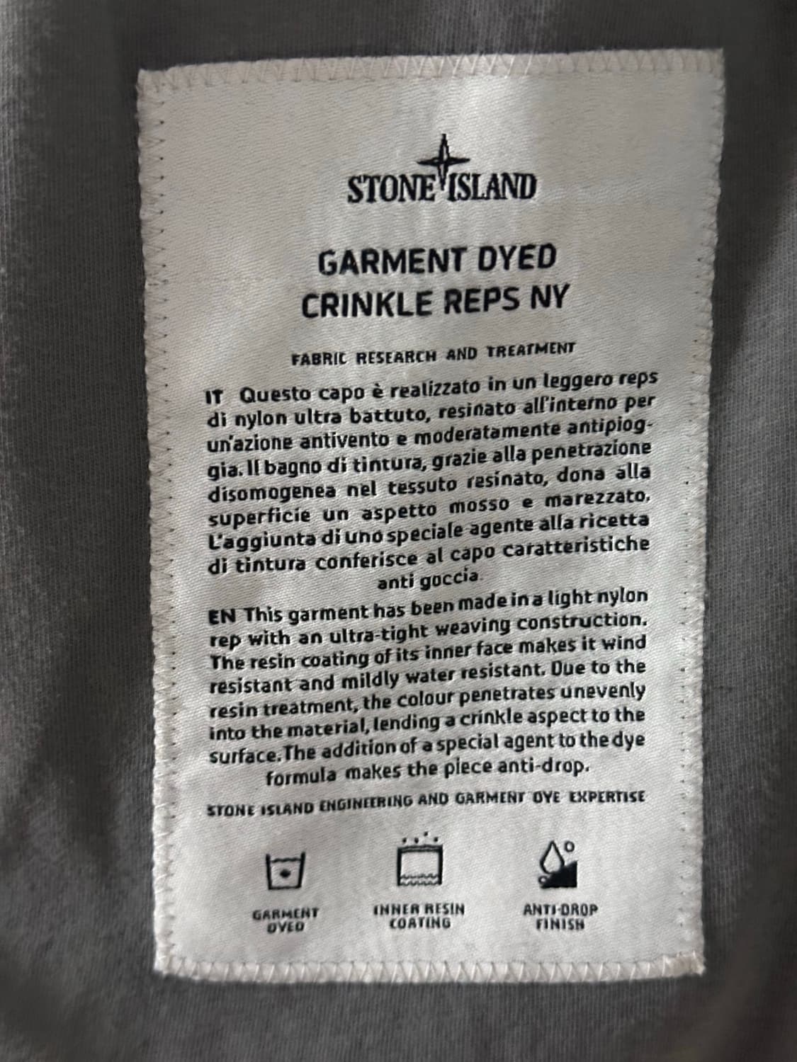 [한글택] 스톤아일랜드 크링클랩스 M 상품이미지4