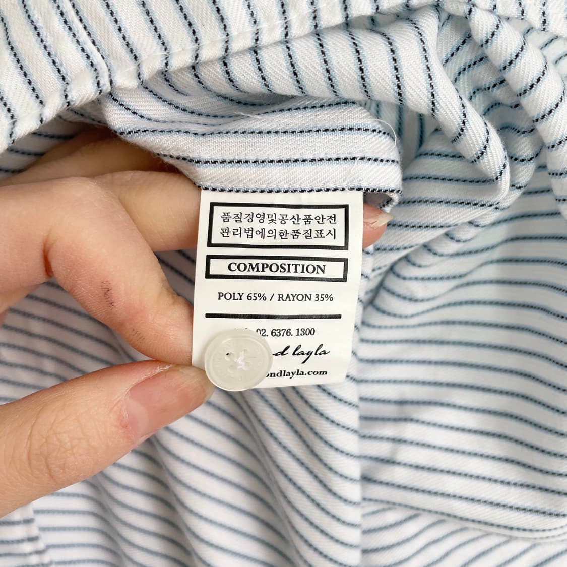 B1 다이아몬드레이라 스트라이프 셔츠 100사이즈 상품이미지6
