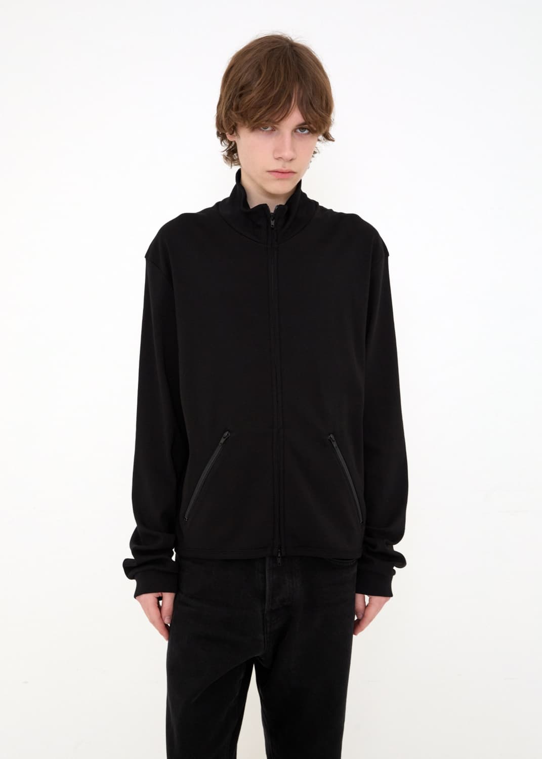 261 Cotton Rib Stand Zip (Black) 상품이미지1