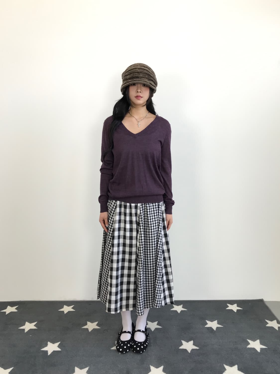 Jpn Pageboy Purple Acrylic Sweaters 상품이미지1