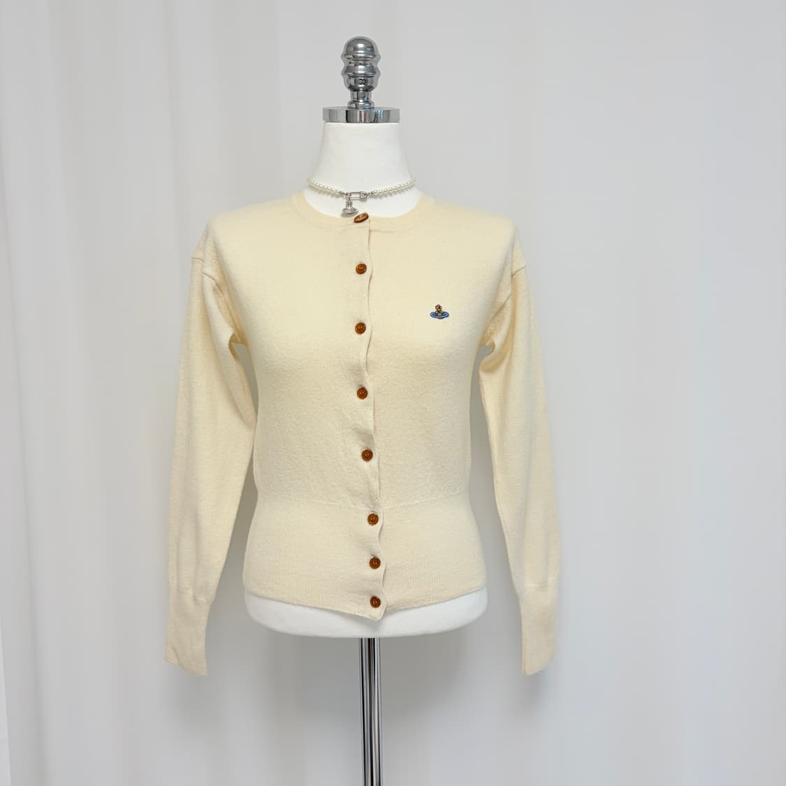 비비안웨스트우드 미니 로고 울 가디건 상품이미지6