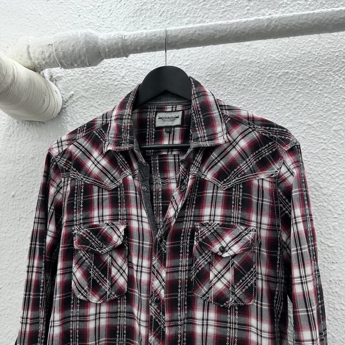Villand punk check pattern shirts 상품이미지4