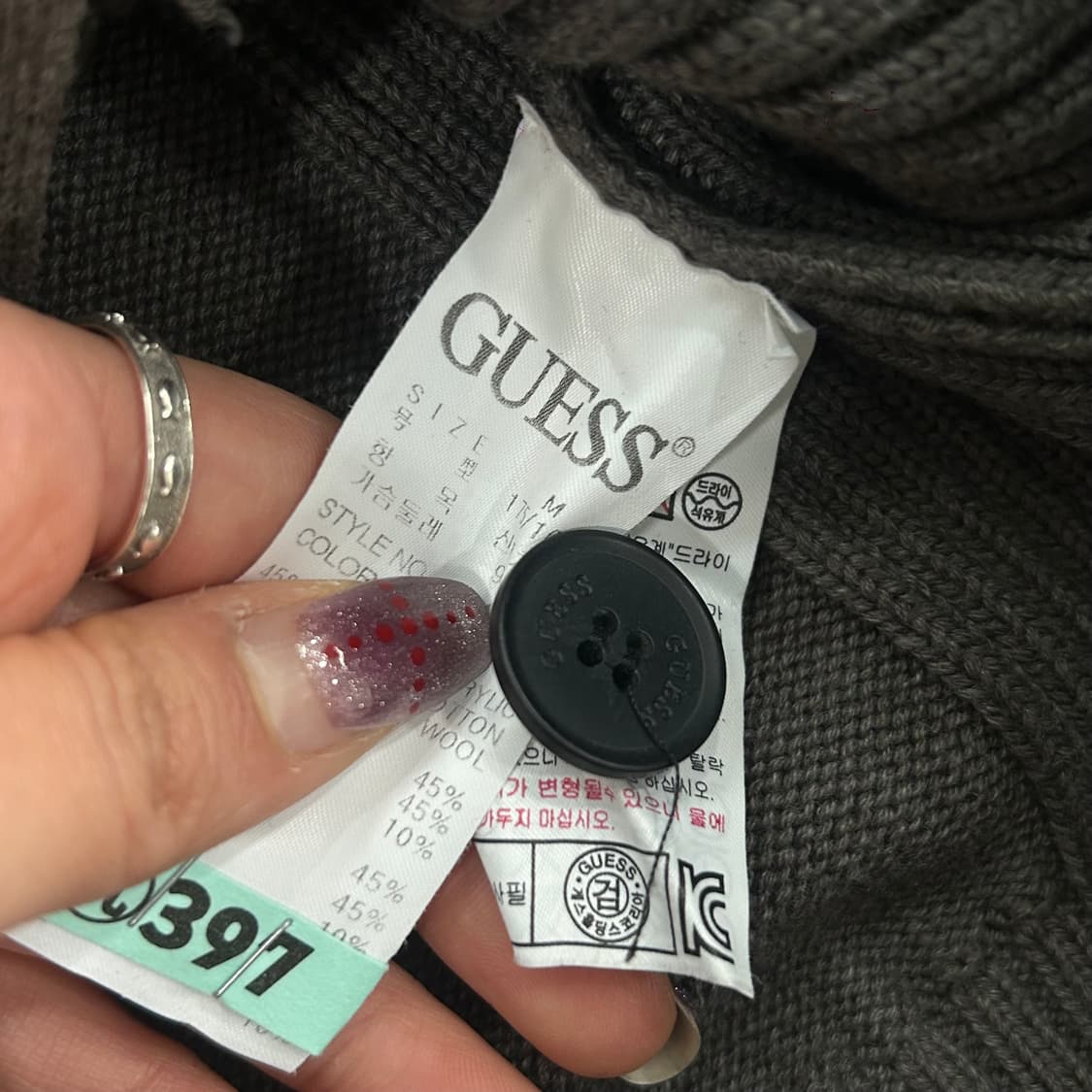 Guess 게스 그레이 후드니트집업 상품이미지6