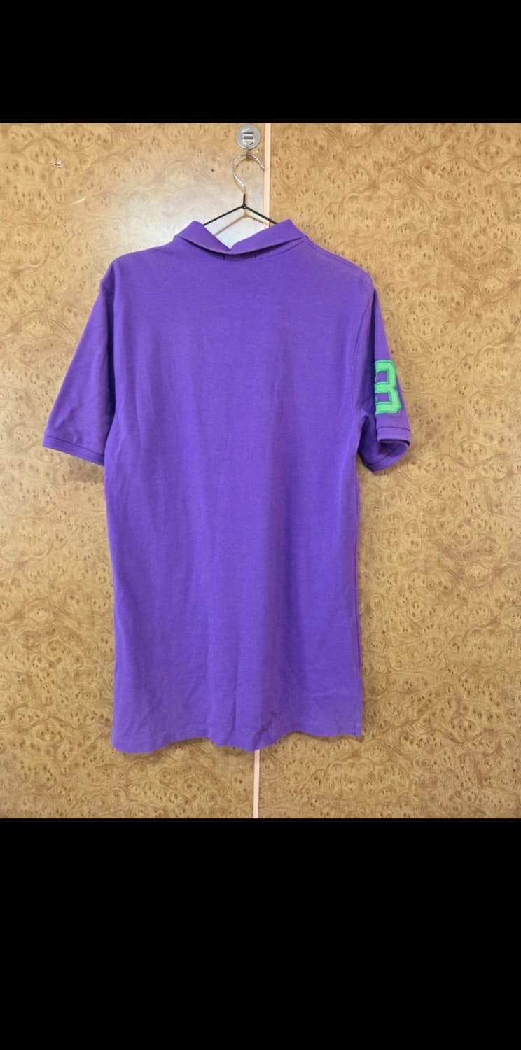 폴로 랄프로렌 퍼플 빅포니 반팔 카라티 M 상품이미지4