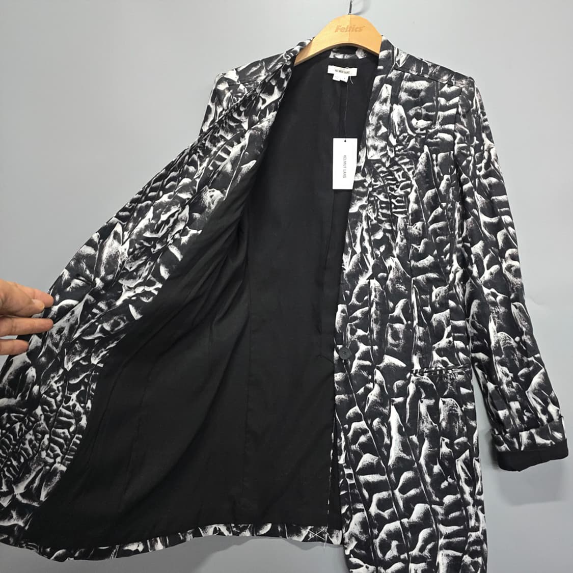 새제품)헬무트랑(Helmut Lang) 린넨 블렌드 패턴 롱자켓 4 상품이미지6