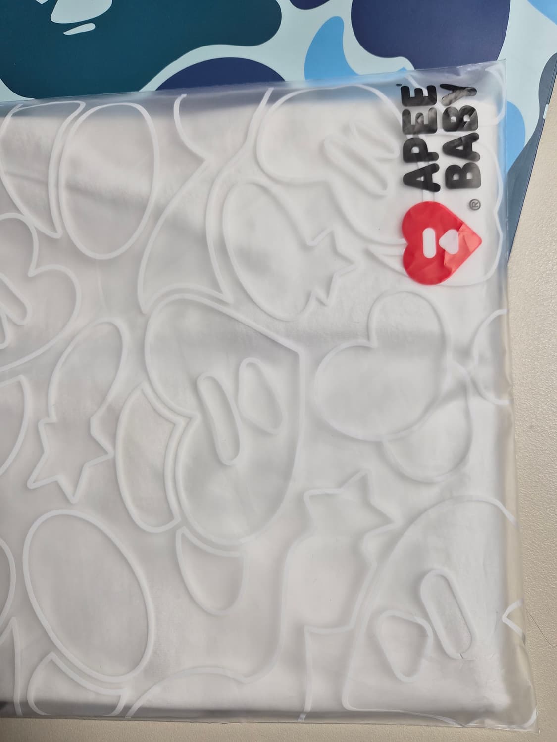 베이프 정품 여성용S 에이피 래글런 카모 긴팔티 상품이미지4