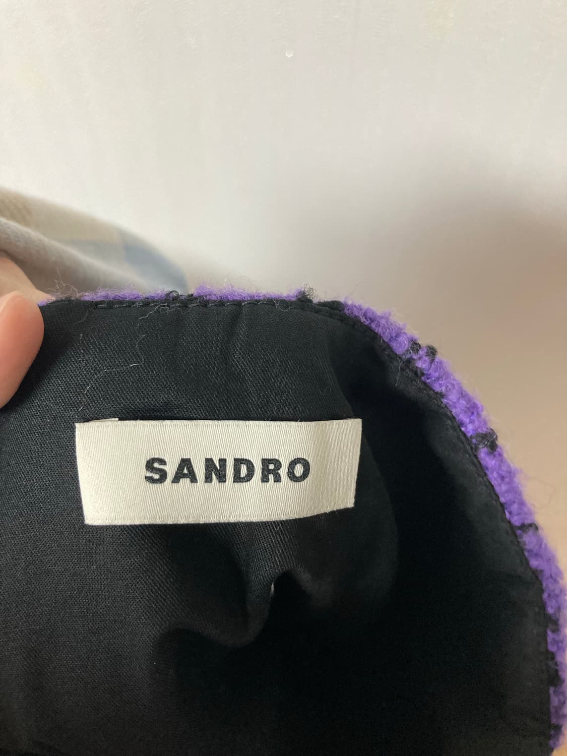 38 산드로 체크 부클 트위드 미니 스커트 상품이미지4