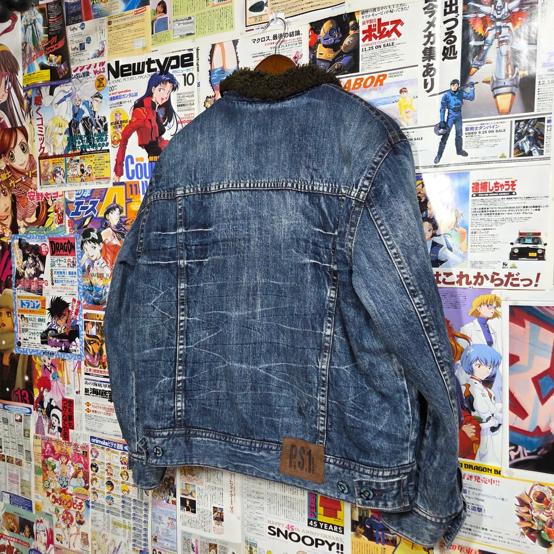 빈티지 중청 워싱 스티치 쉐르파 데님 자켓 상품이미지6