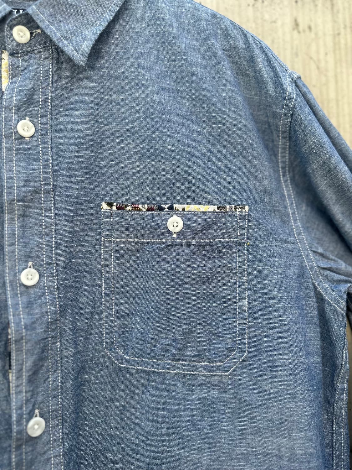 Japanese Vintage 샴브레이 셔츠 상품이미지5