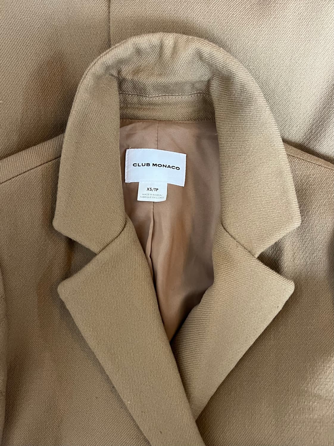 클럽모나코 여성 카멜베이지 간절기코트 울코트  상품이미지6