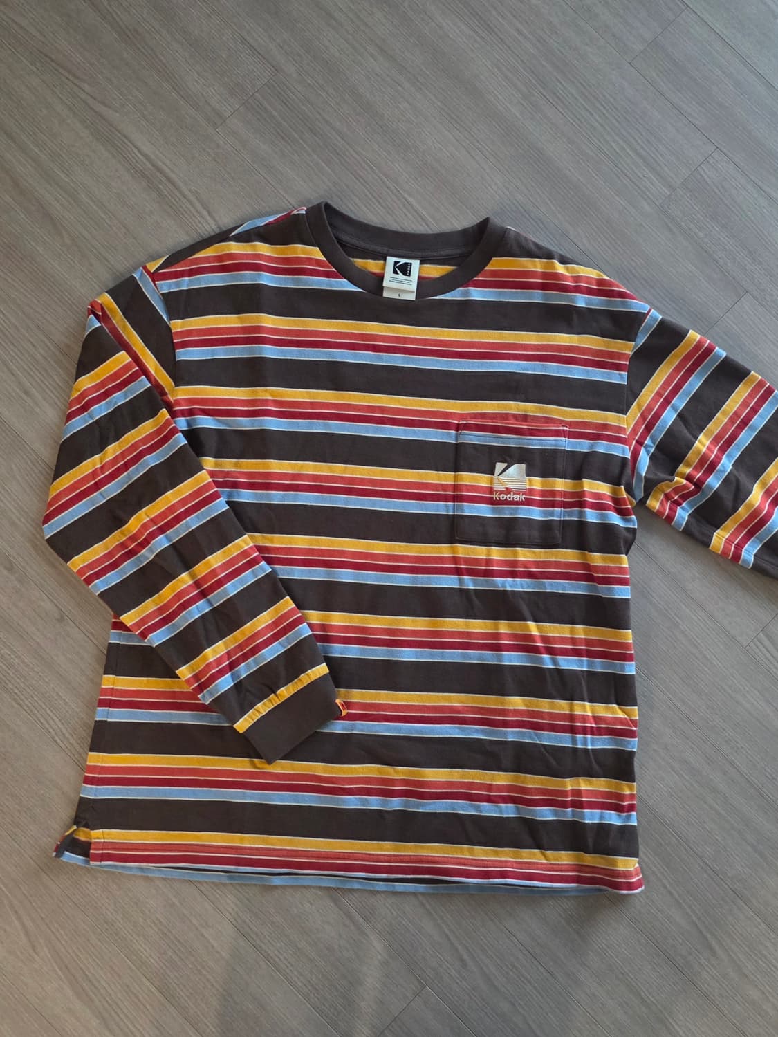 코닥어패럴 레인보우 스트라이프 롱슬리브 상품이미지2